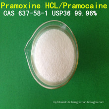 Pramocaïne de grande pureté d&#39;USP / anhydre local de chlorhydrate de pramoxine / pramoxine CAS 637-58-1local